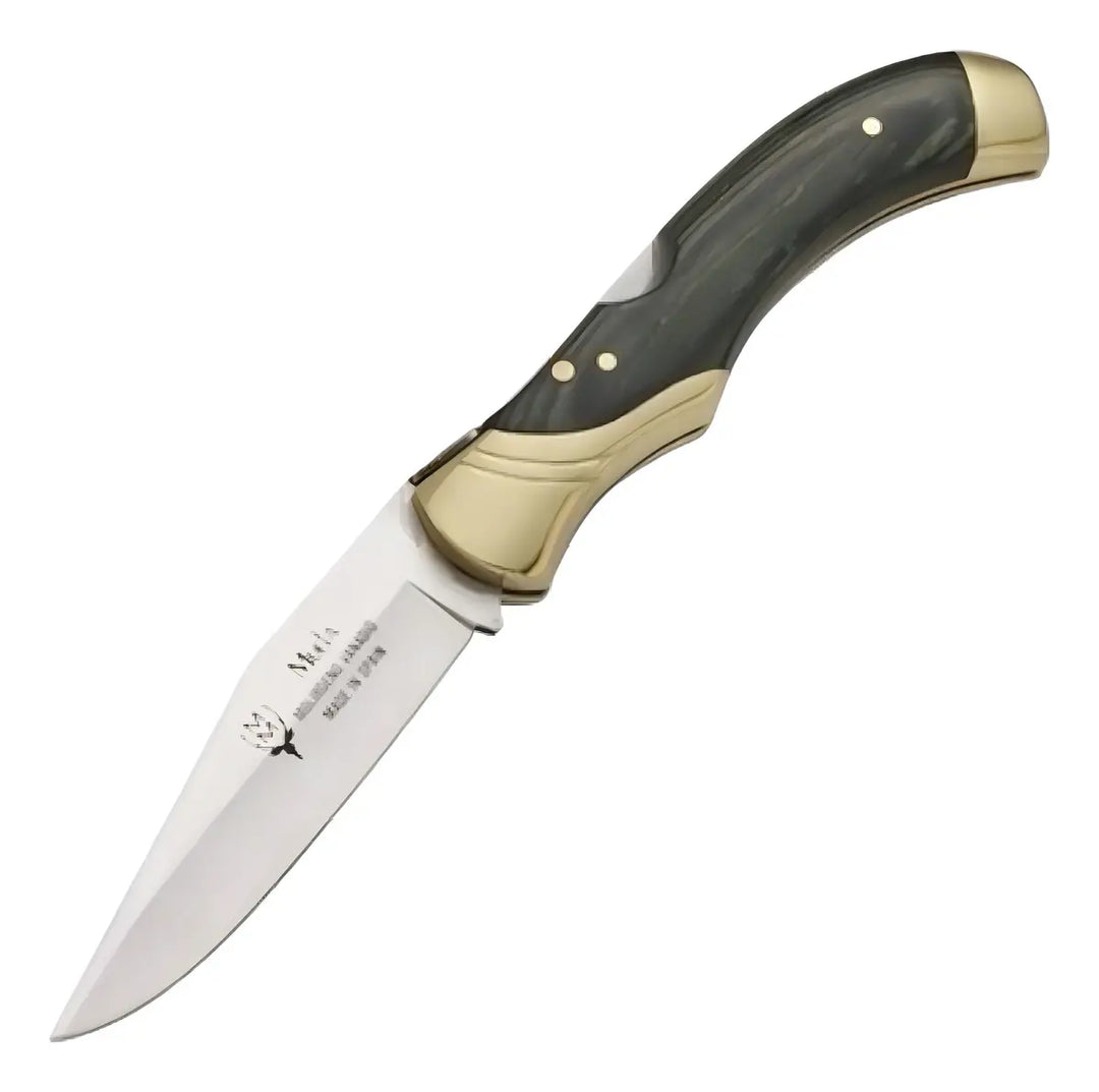 NAVAJA CON MANGO DE MADERA PRENSADA CORAL MUELA