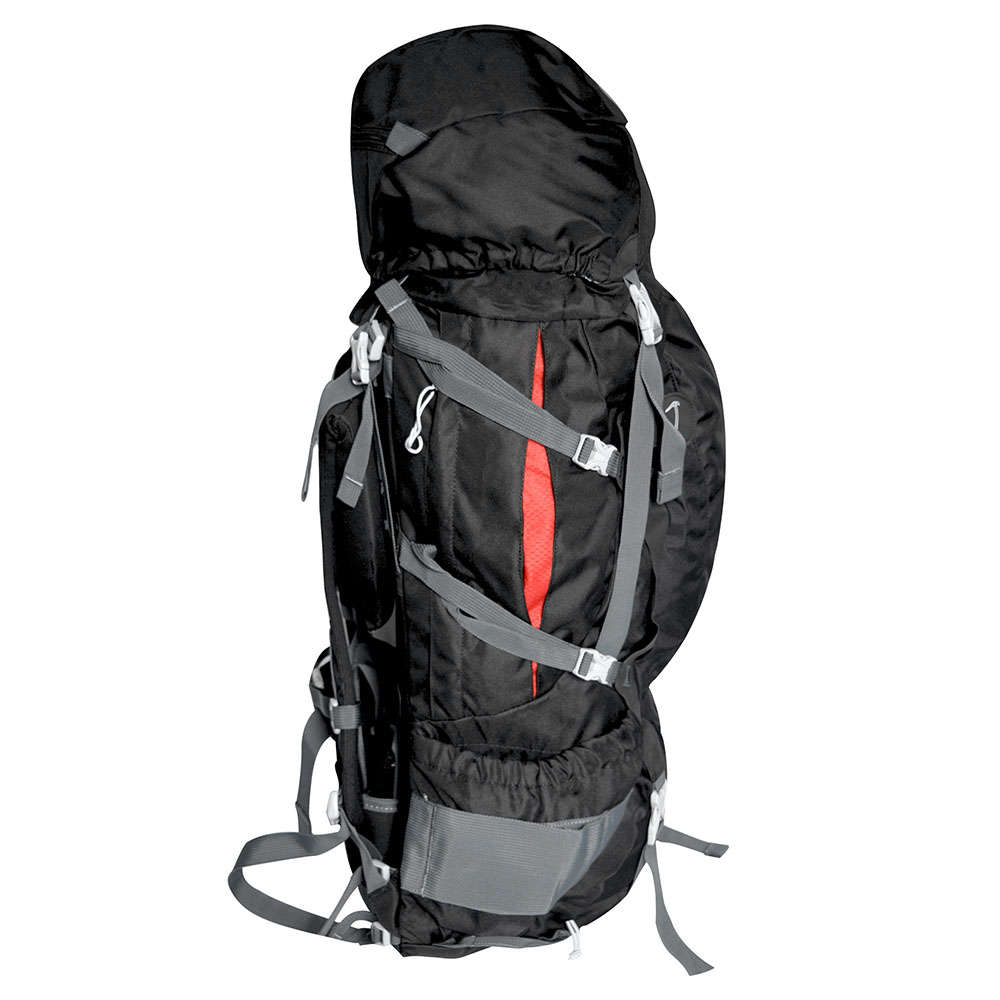 Mochila KALA PATAR 90L 100 % poliéster 300 D negro con gris