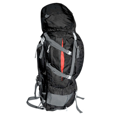 Mochila KALA PATAR 90L 100 % poliéster 300 D negro con gris
