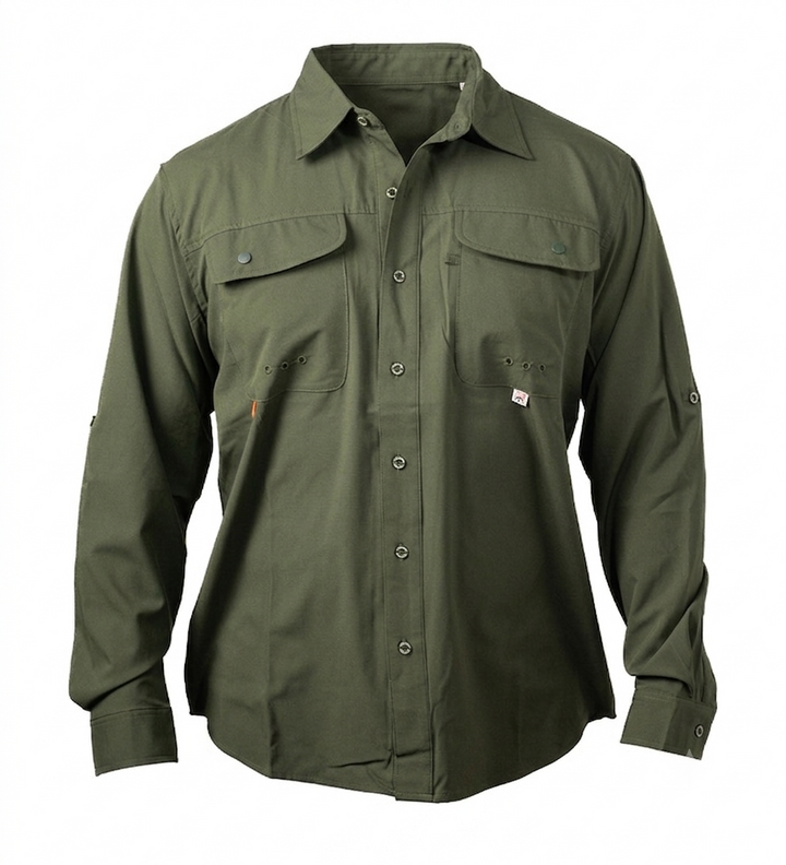 CAMISA TAU SUECA FISHING MANGA LARGA VERDE