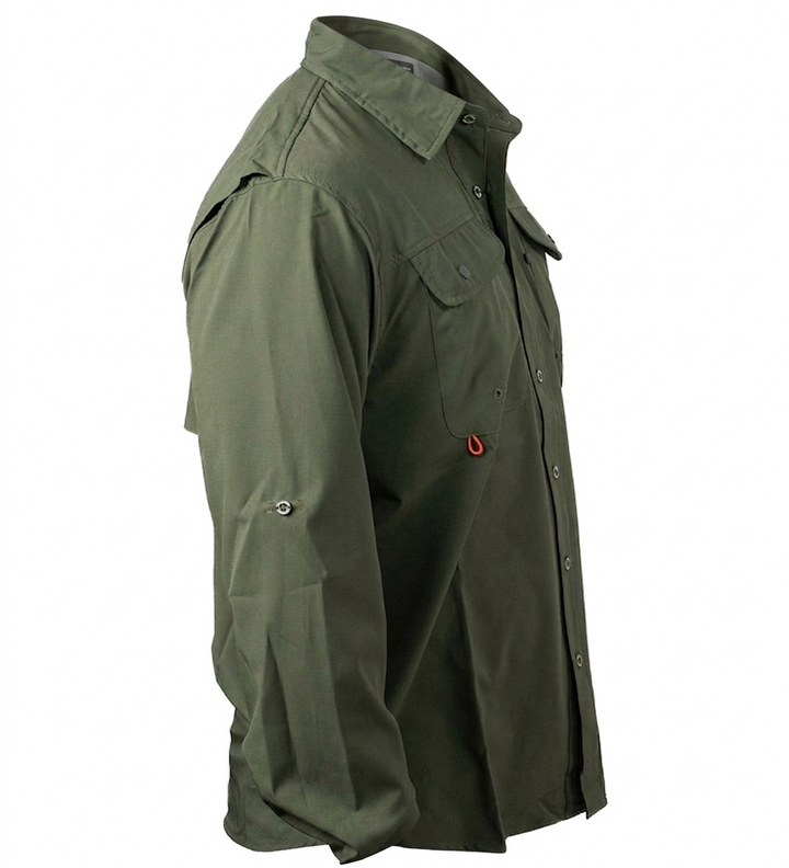 CAMISA TAU SUECA FISHING MANGA LARGA VERDE