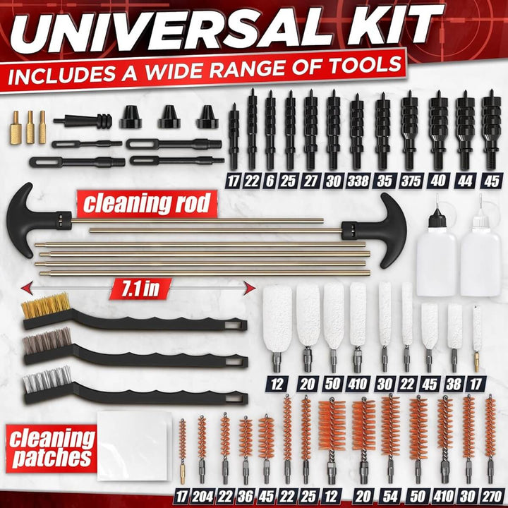 KIT DE LIMPIEZA UNIVERSAL PARA ARMAS HYQO