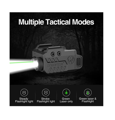 Laser verde Linterna SOLOFISH 450 lumens para Arma corta y larga