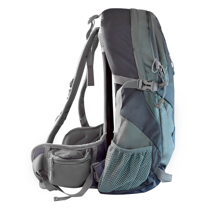MOCHILA PARA MONTAÑA NAT GEO GRIS DAYTONA 30 LTS CON SILBATO NEGRO S.OS.