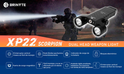 LINTERNA XP22 SCORPION DUAL PARA ARMA