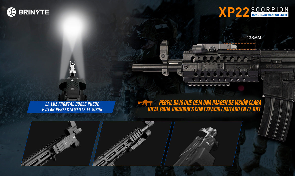 LINTERNA XP22 SCORPION DUAL PARA ARMA