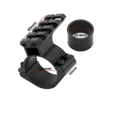 Abrazadera con adaptador para mira 1" y 30mm con riel Picatinny Weaver