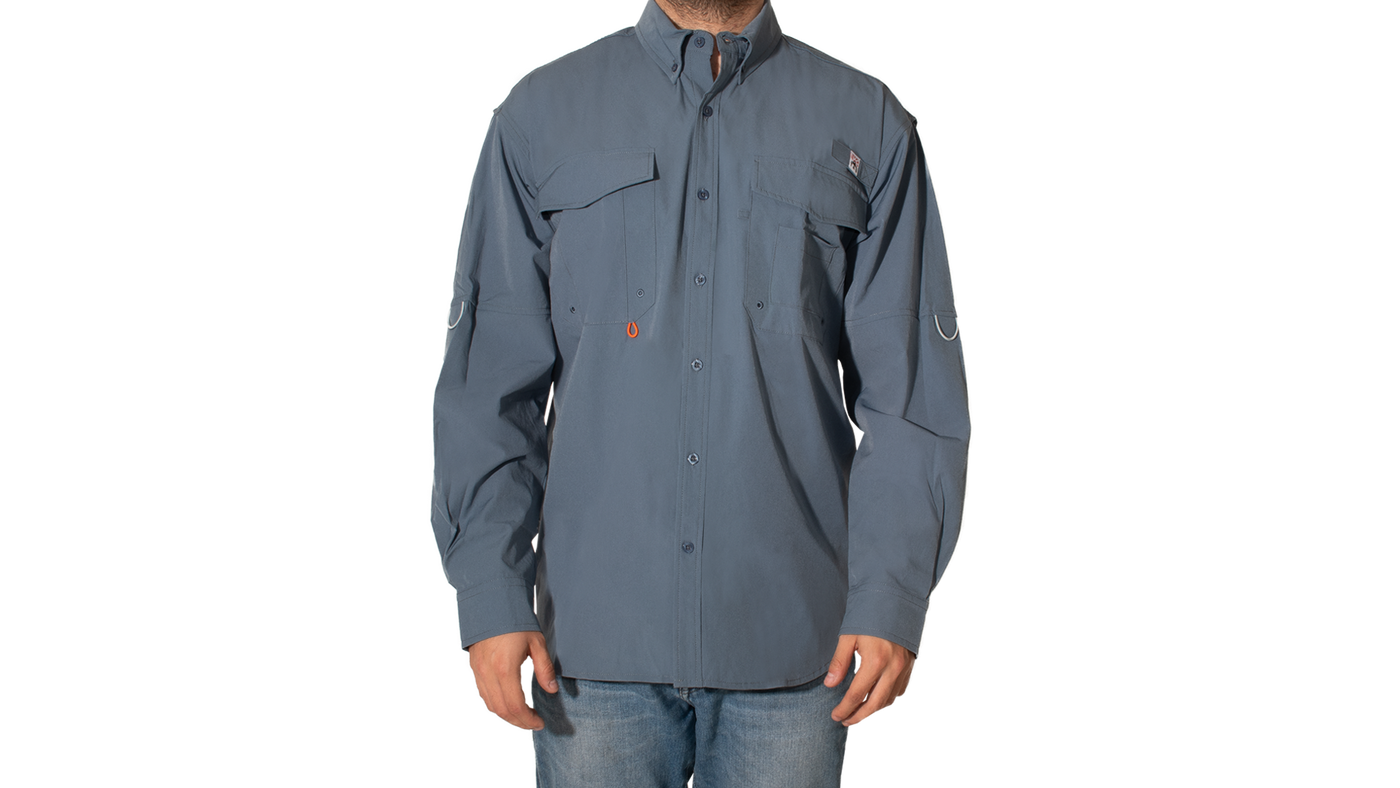 CAMISA FISIHING BLUE MANGA LARGA