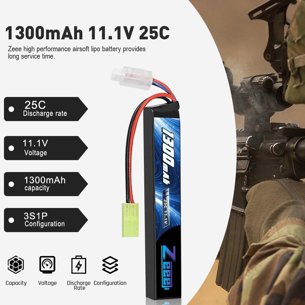 Bateria Lipo 3S 11.1V 25C 1300mAh Airsoft