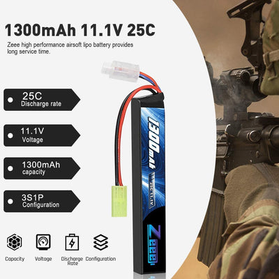 Bateria Lipo 3S 11.1V 25C 1300mAh Airsoft
