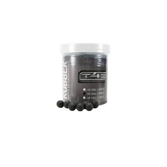 Bolita de Caucho T4E Cal. .50 Negra con 250pzs