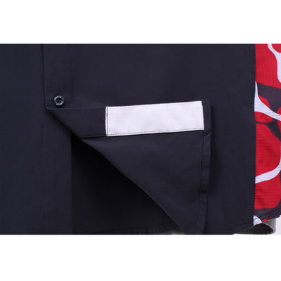 CAMISA NOMADA NEGRO CON ROJO