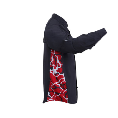 CAMISA NOMADA NEGRO CON ROJO