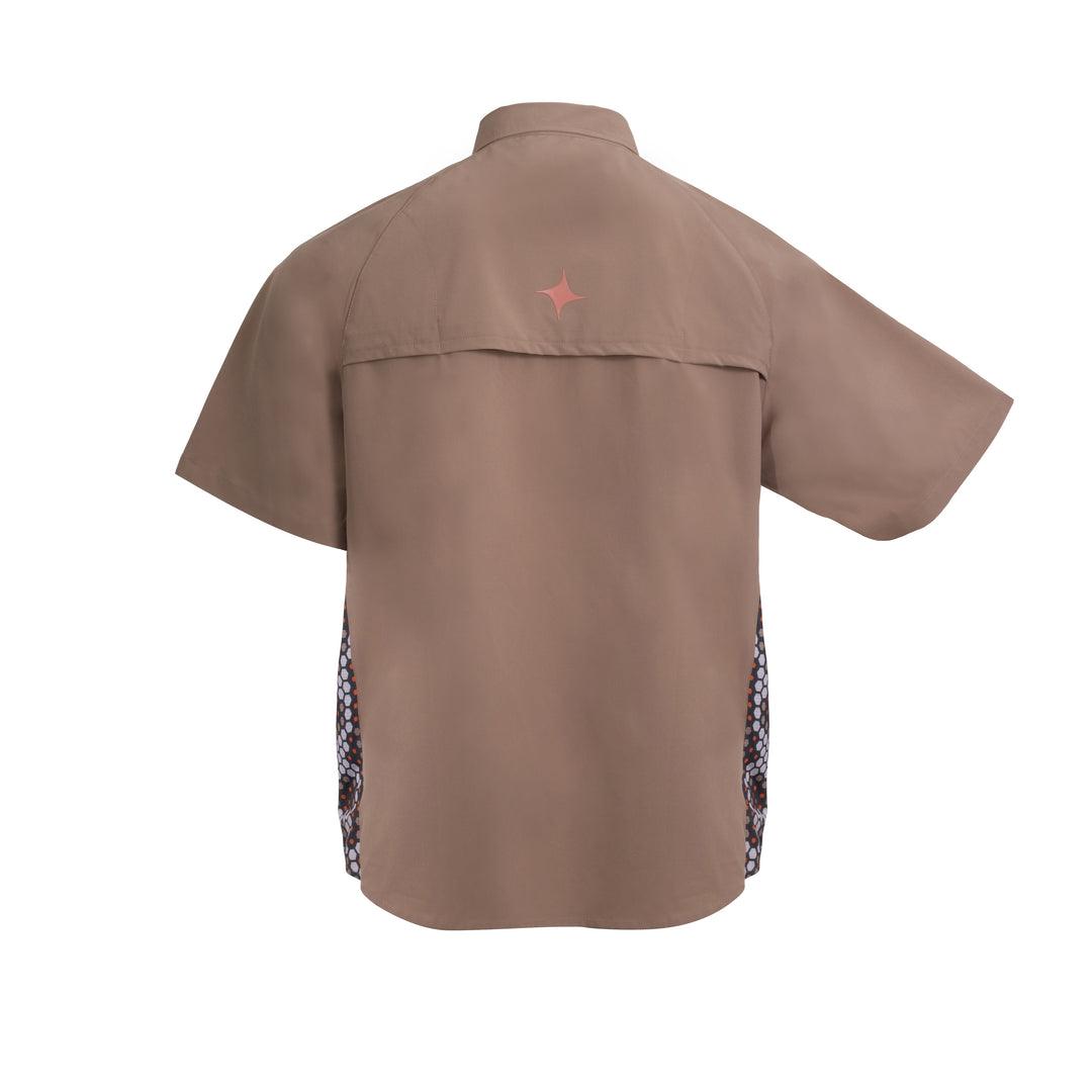 CAMISA NOMADA CAFE CON CORAL