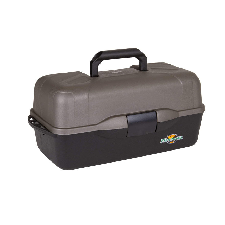 CAJA DE PESCA FLAMBEAU 3 CHAROLAS DE 37 DIVISIONES GRIS