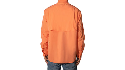 CAMISA FISHING ORANGE MANGA LARGA