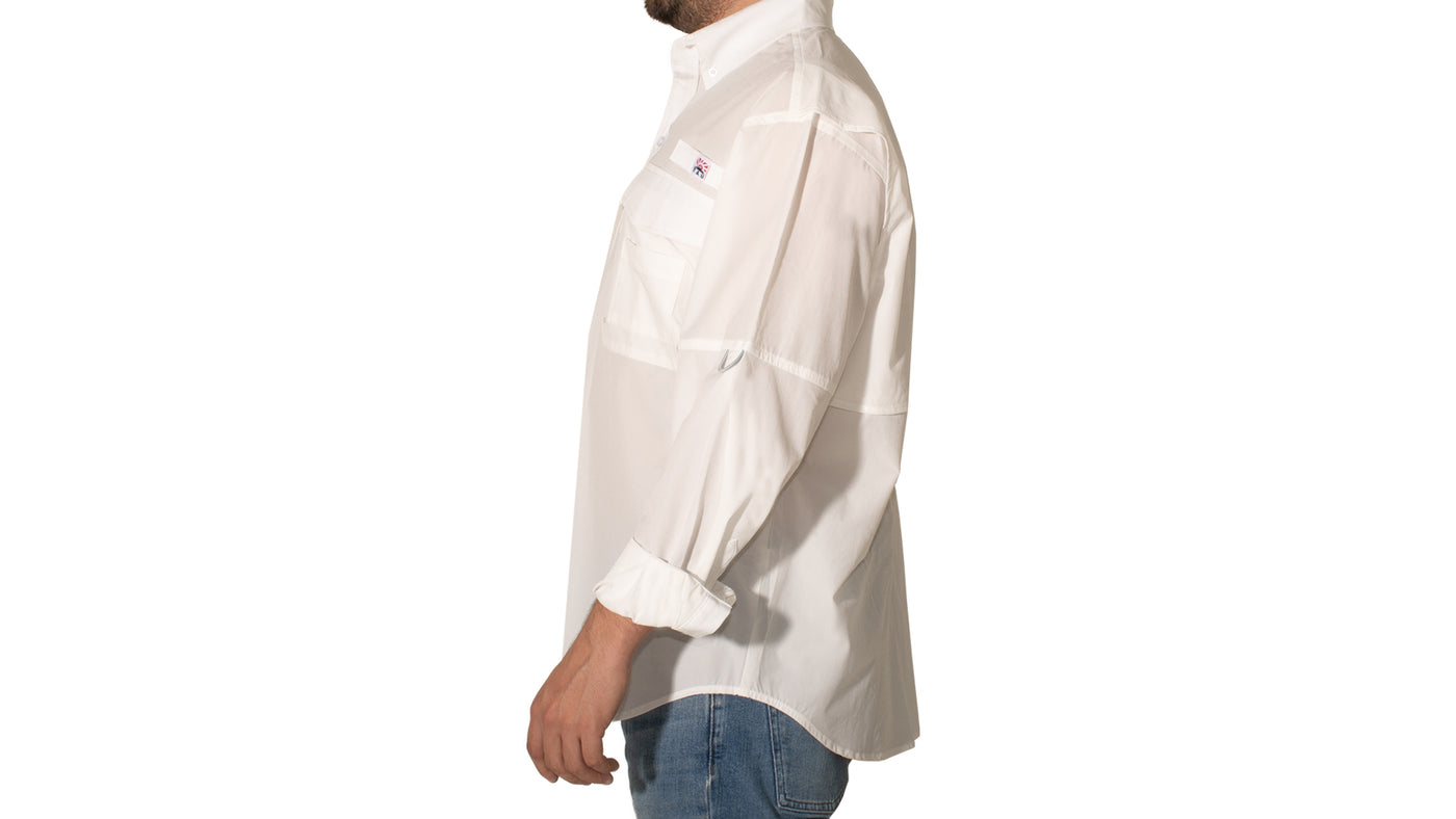 CAMISA FISHING WHITE MANGA LARGA