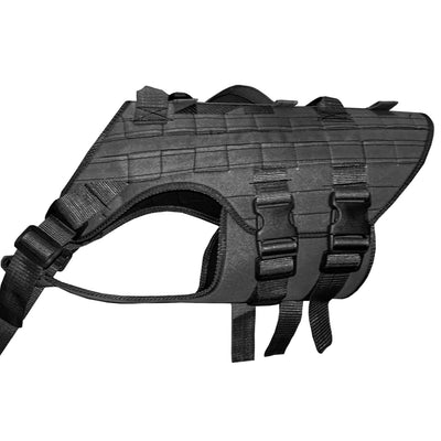 CHALECO TACTICO PARA PERRO PECHERA K9 NEGRO