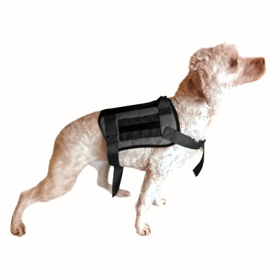 CHALECO TACTICO PARA PERRO PECHERA K9 NEGRO
