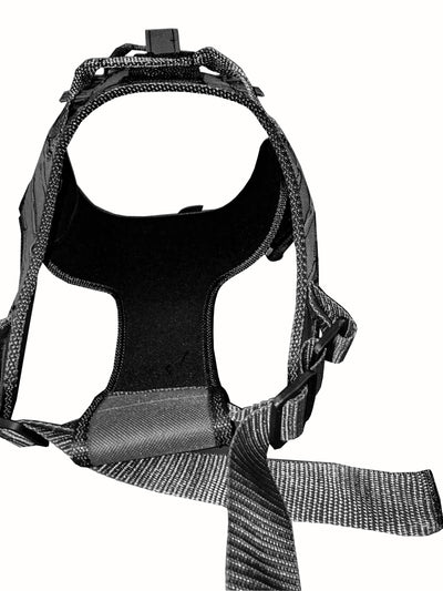 CHALECO TACTICO PARA PERRO PECHERA K9 NEGRO