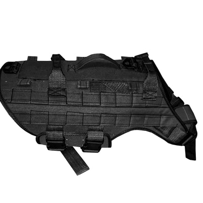 CHALECO TACTICO PARA PERRO PECHERA K9 NEGRO