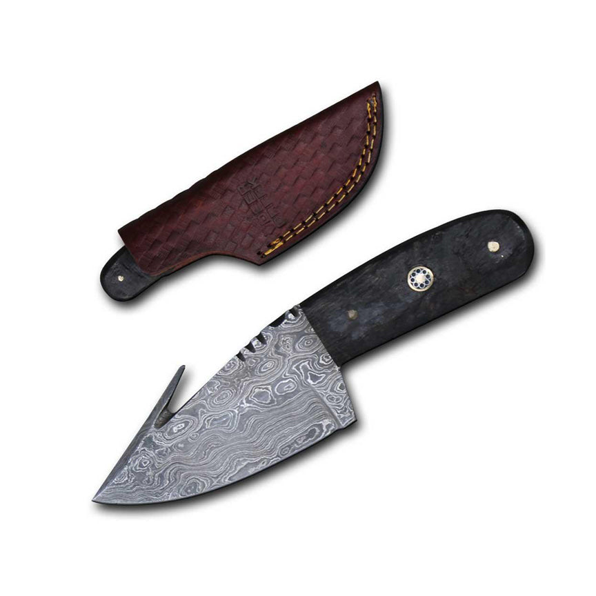 CUCHILLO DAMASCO CUERNO CABRA BLADESKINNER