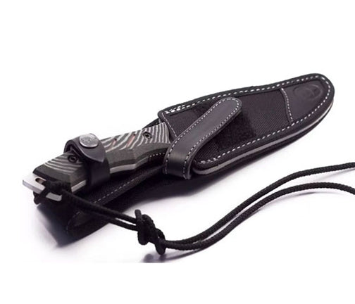 CUCHILLO MUELA DE MONTE 15cm MGO MICARTA GRIS/NEGRO FDA