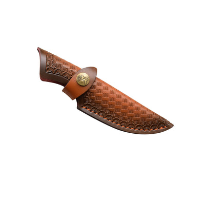 CUCHILLO ELK RIDGE 7.50" DAMASCO BROWN WOOD