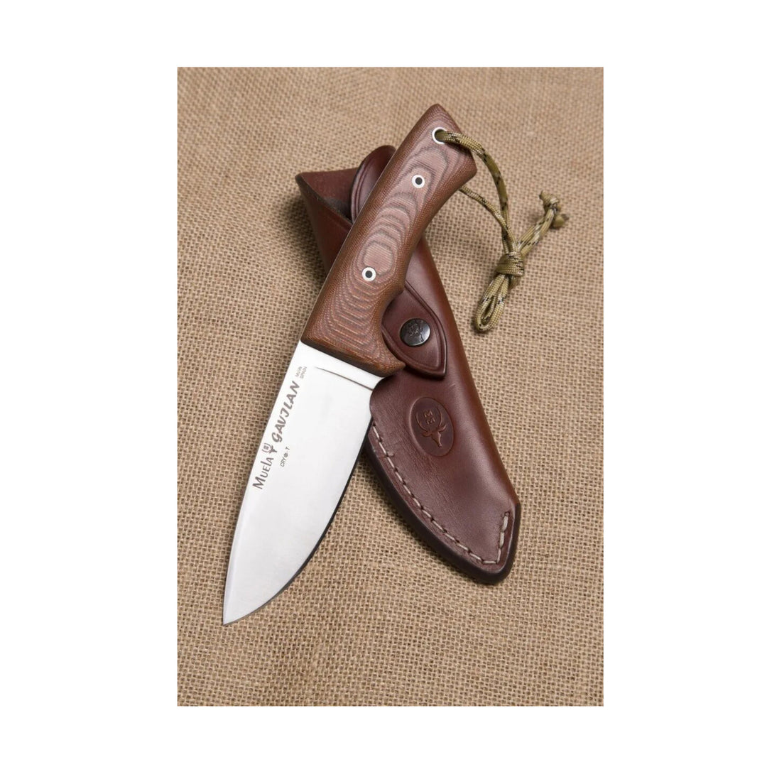 CUCHILLO MUELA GAVILAN-C MANGO MICARTA CAFÉ, HOJA 125 MM, 320 GR