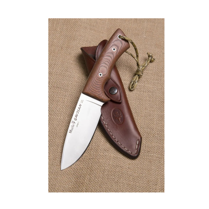CUCHILLO MUELA GAVILAN-C MANGO MICARTA CAFÉ, HOJA 125 MM, 320 GR