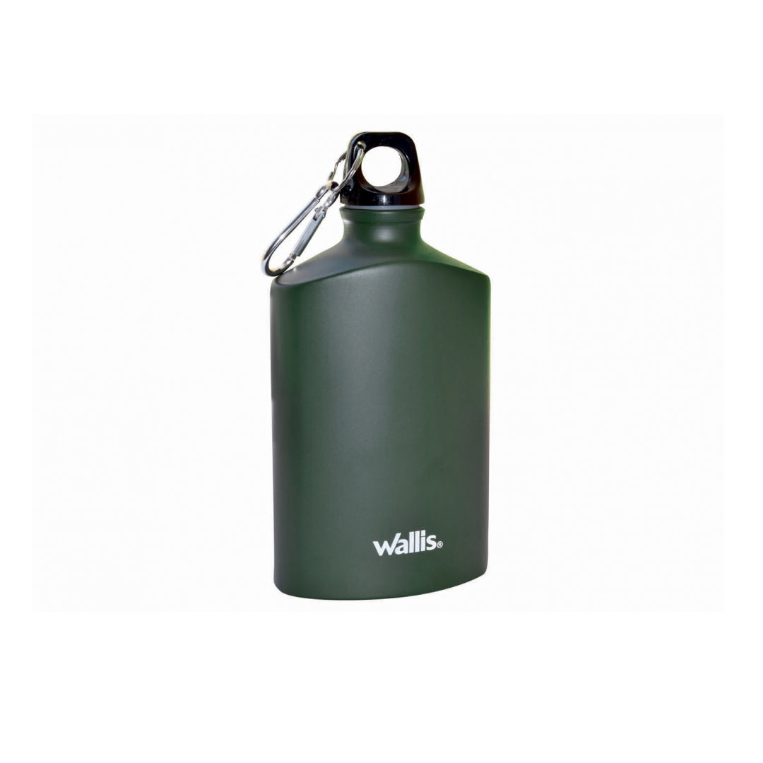 Cantimplora aluminio verde 500ml c/gancho