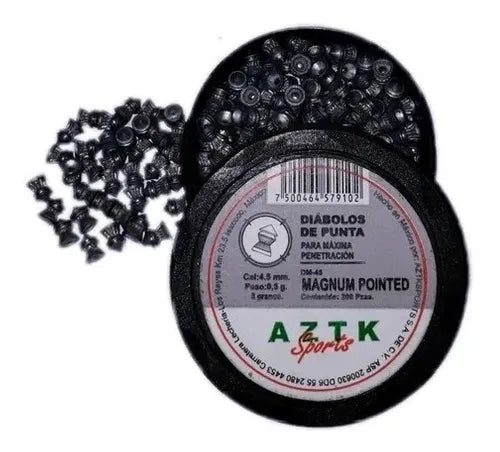 DIABOLO AZTK MAGNUM POINTED CAL 4.5 ESTUCHE C/200