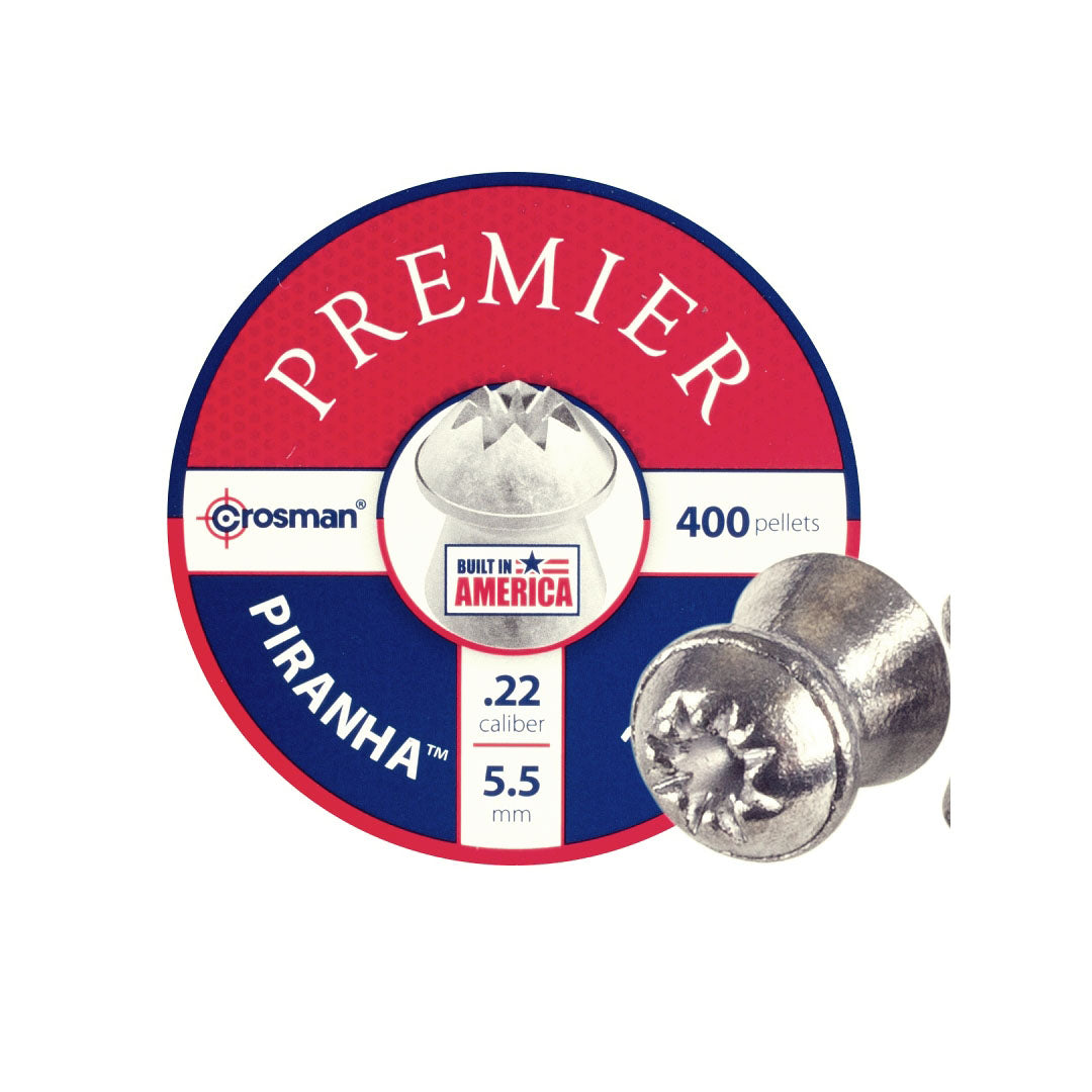DIABOLO CROSMAN PIRANHA HOLLOW POINT CALIBRE .22(5.5mm) 14.3gr 400 Piezas