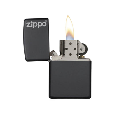 ENCENDEDOR ZIPPO NEGRO MATE LOGO ZIPPO