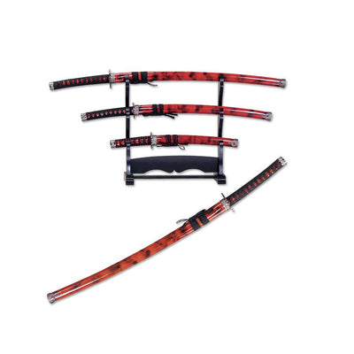 Espada Katana Samurai 39.75" YK-58R4 roja con negro