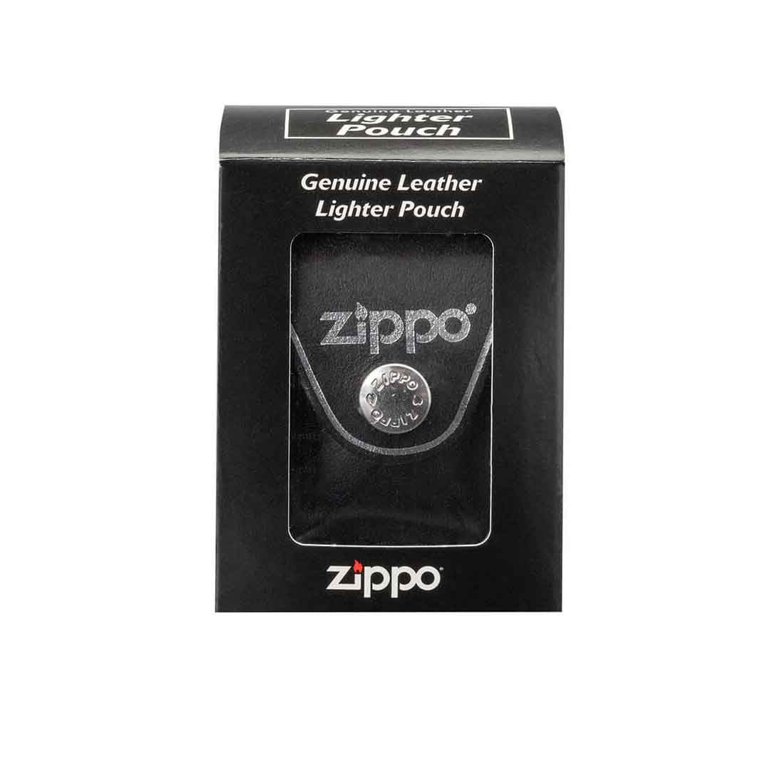 FUNDA ZIPPO PIEL NEGRA PARA ENCENDEDOR CON CLIP
