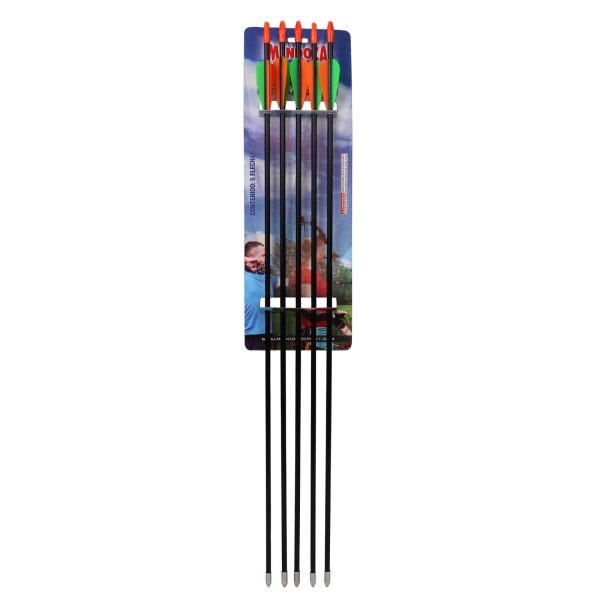 Flechas de Fibra de Vidrio 28" con 5piezas