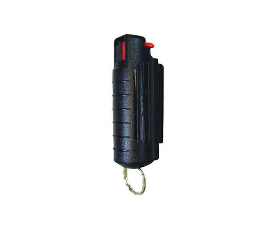 Gas Pimienta o Gas Lacrimogeno para Defensa Personal FUNDA NEGRO-LLAVERO 1/2 OZ