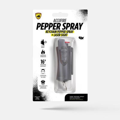Gas Pimienta 18% GD .5 Oz. Llavero Láser Negro