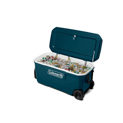 HIELERA 100 QT.CON RUEDAS AZUL SPC/W/SPC COLEMAN