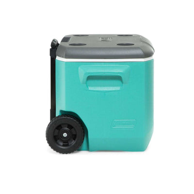 HIELERA 60 QT CON RUEDAS Y ASAS VERDE AQUA COLEMAN