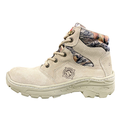 BOTA DE CACERIA CAMUFLAJE CON GAMUZA ARENA SUELA ARMY