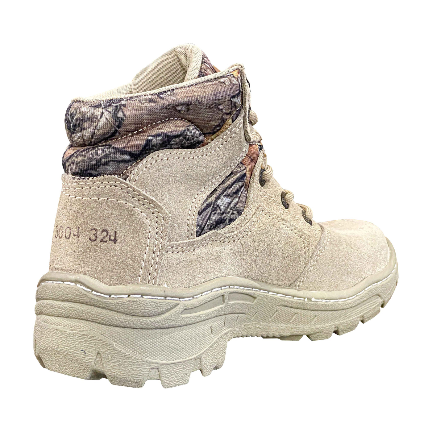 BOTA DE CACERIA CAMUFLAJE CON GAMUZA ARENA SUELA ARMY