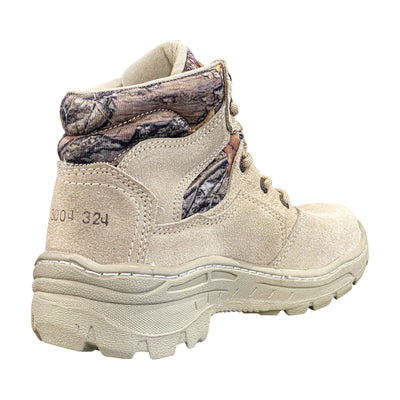 BOTA DE CACERIA CAMUFLAJE CON GAMUZA ARENA SUELA ARMY