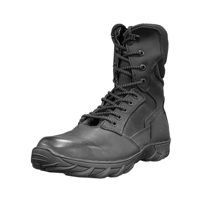BOTA 30.8 PIEL NEGRA CON SIERRE Y SUELA RHINO
