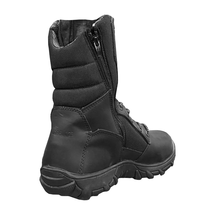 BOTA 30.8 PIEL NEGRA CON SIERRE Y SUELA RHINO