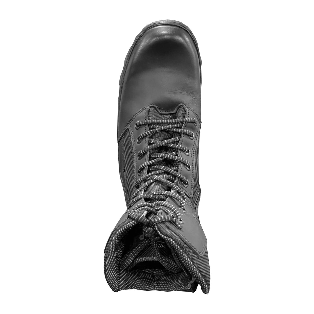 BOTA 30.8 PIEL NEGRA CON SIERRE Y SUELA RHINO