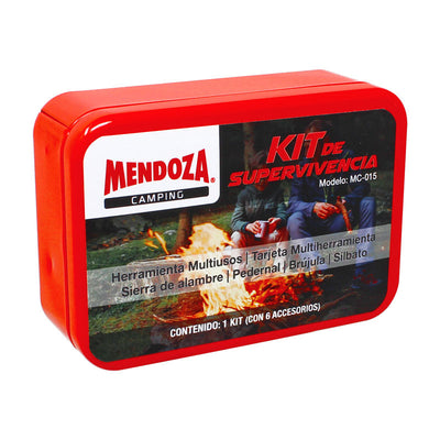 Kit Supervivencia Rojo SOS 6 en 1 MENDOZA