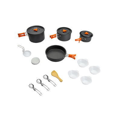 Kit Utencilio Cocina para Camping 4 Personas