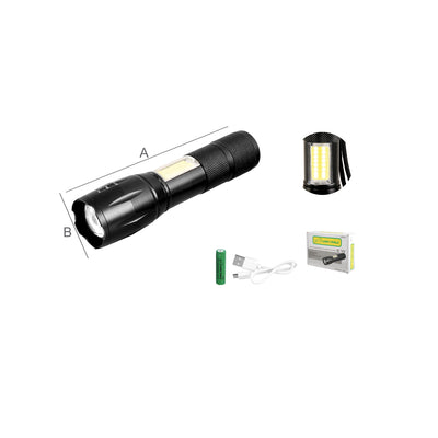 LINTERNA RECARGABLE ALUMINIO 8 W 800 LUMEN LION TOOLS